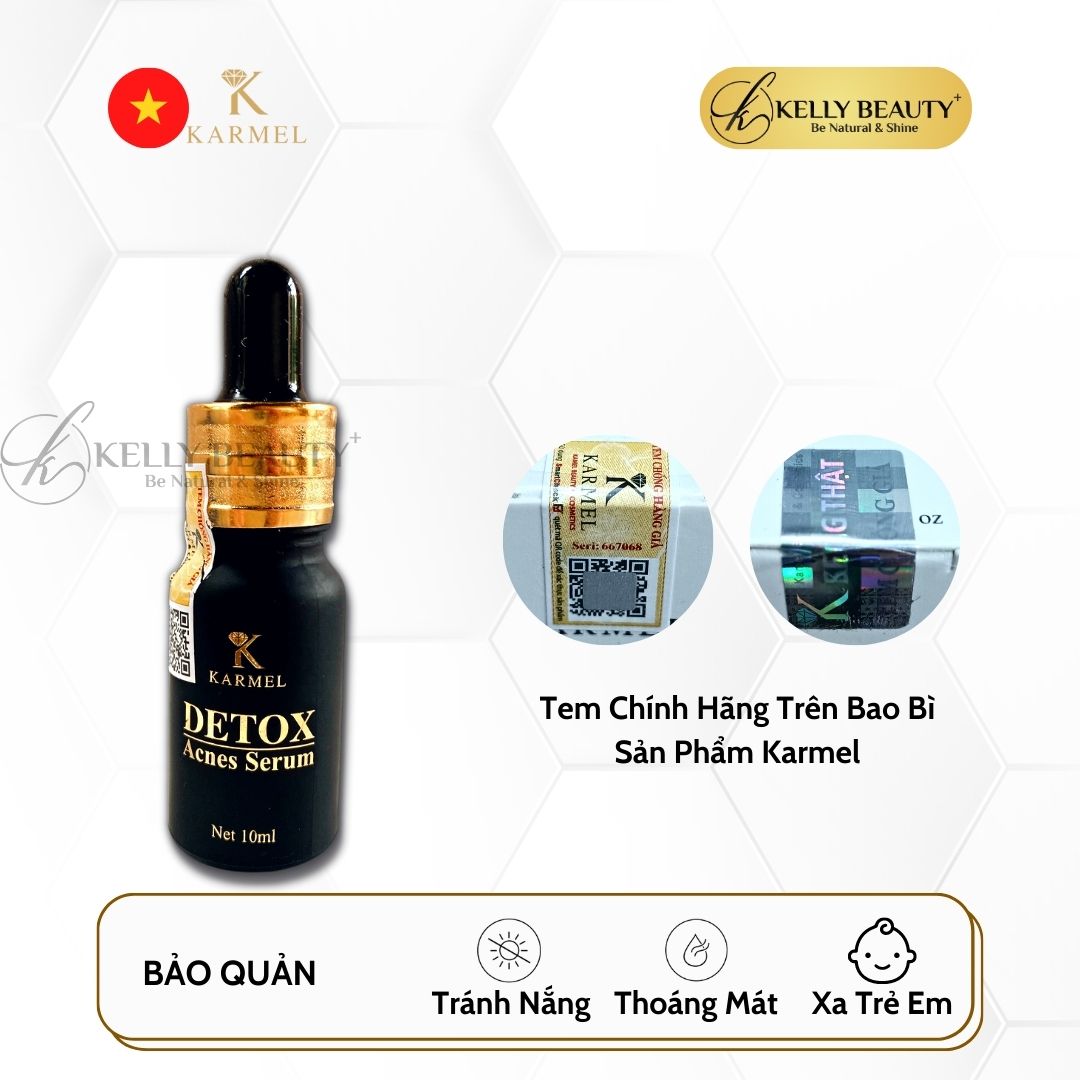 Karmel Detox Acnes Serum - Giải Quyết Mụn Ẩn, Bã Nhờn; Da Nhiễm Corticoid | Kelly Beauty