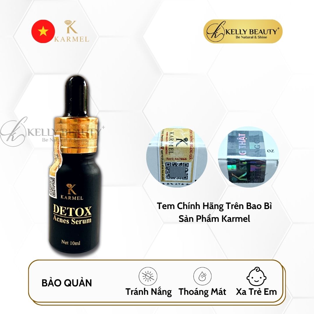 Karmel Detox Acnes Serum - Giải Quyết Mụn Ẩn, Bã Nhờn; Da Nhiễm Corticoid | Kelly Beauty