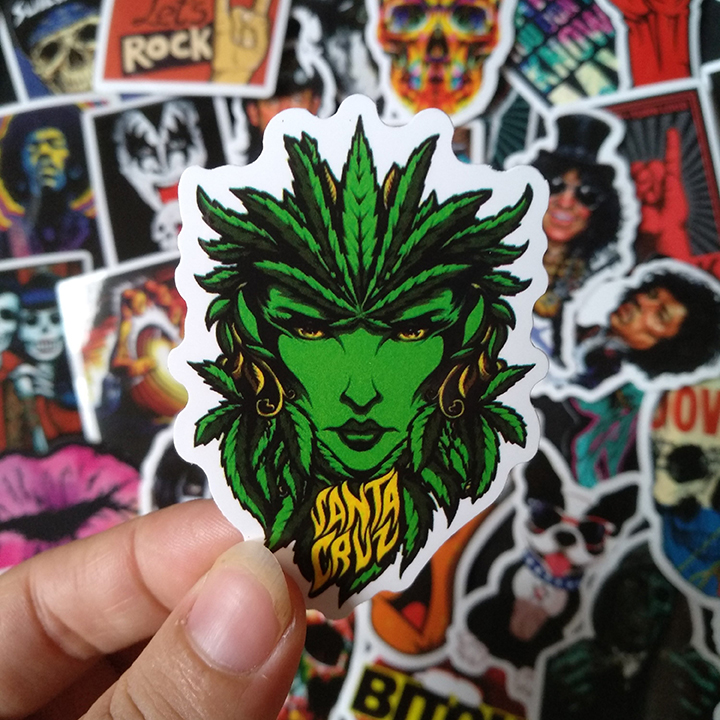 Bộ Sticker dán cao cấp chủ đề ROCK - Dùng dán Xe, dán mũ bảo hiểm, dán Laptop