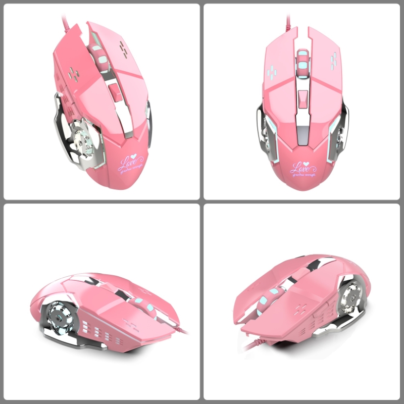 Chuột LED Gaming Mouse X500 Pink