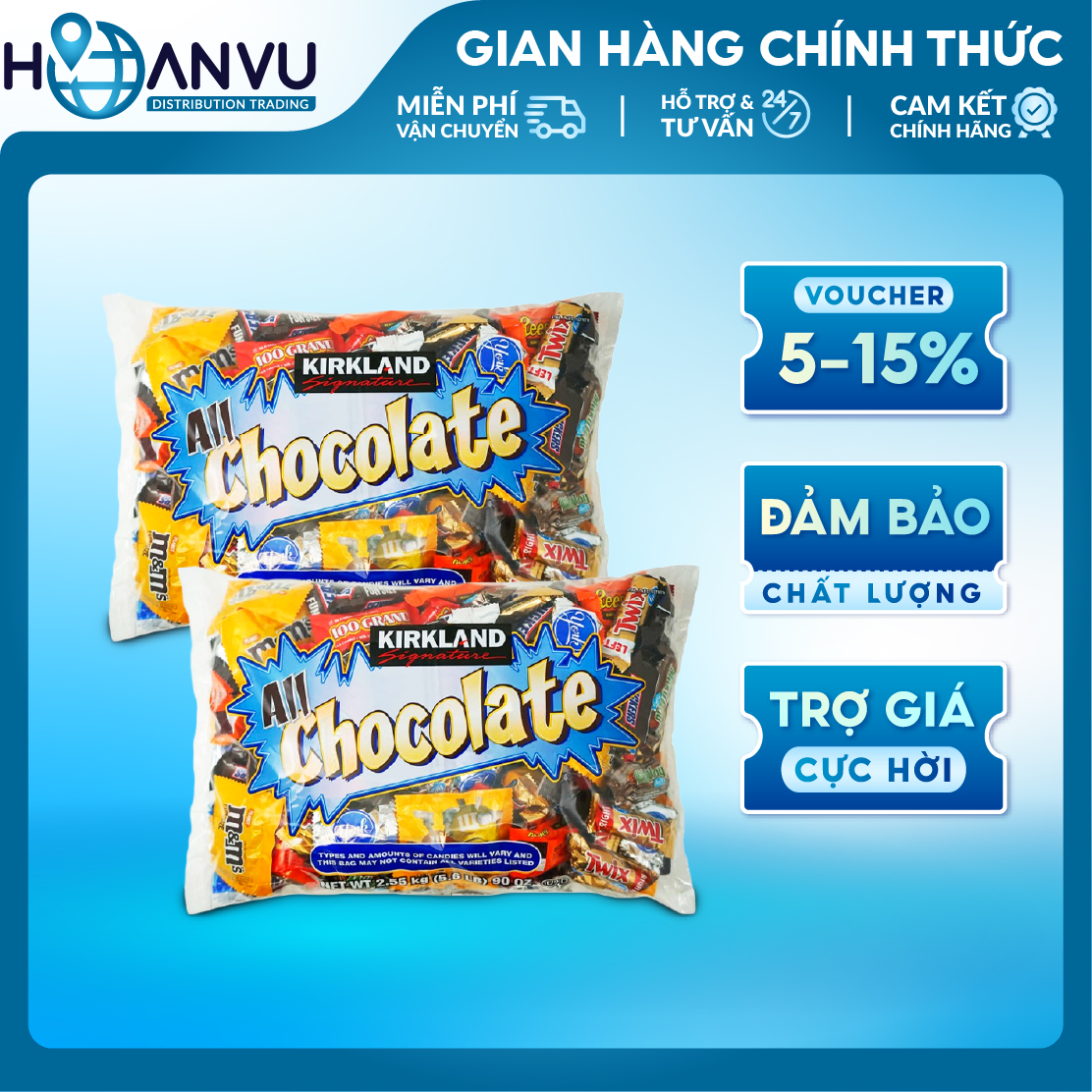Socola Tổng hợp Kirkland Signature All Chocolate Bag Variety