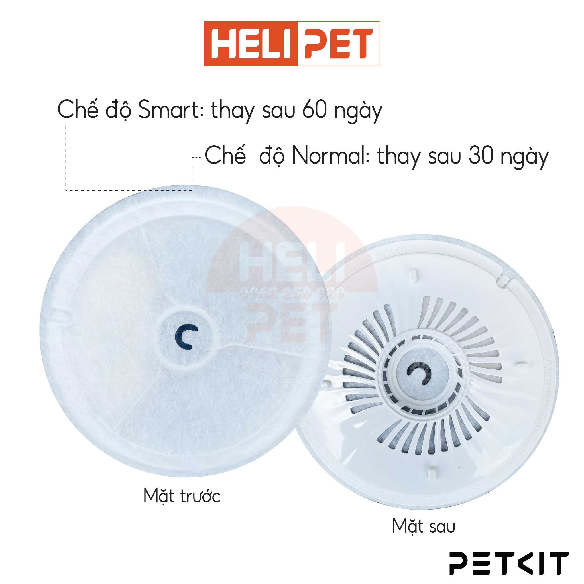 Lõi Lọc Nước PETKIT Dùng Cho Eversweet Solo, Solo SE, 2, 3, 6,7 thế hệ 3.0 - HeLiPet