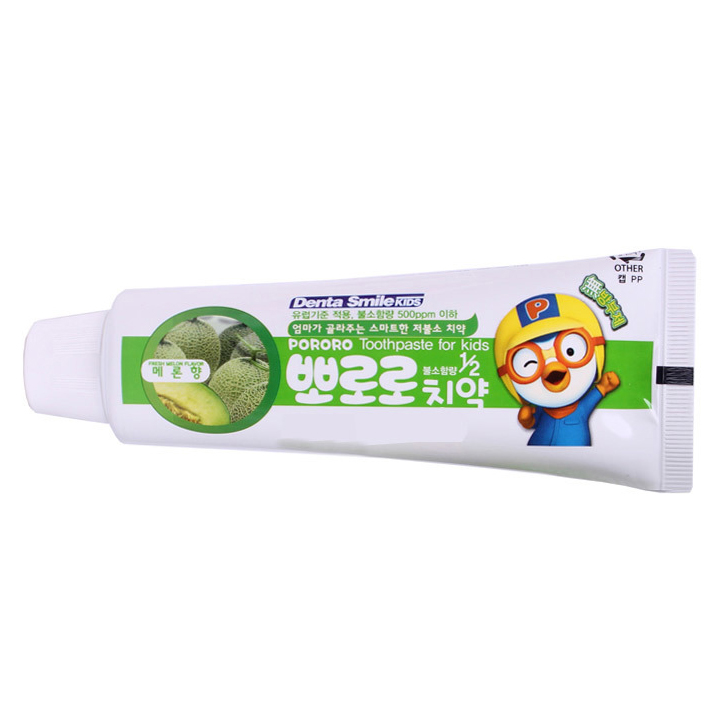 Kem đánh răng trẻ em vị dưa lưới Pororo 75g + Móc khóa