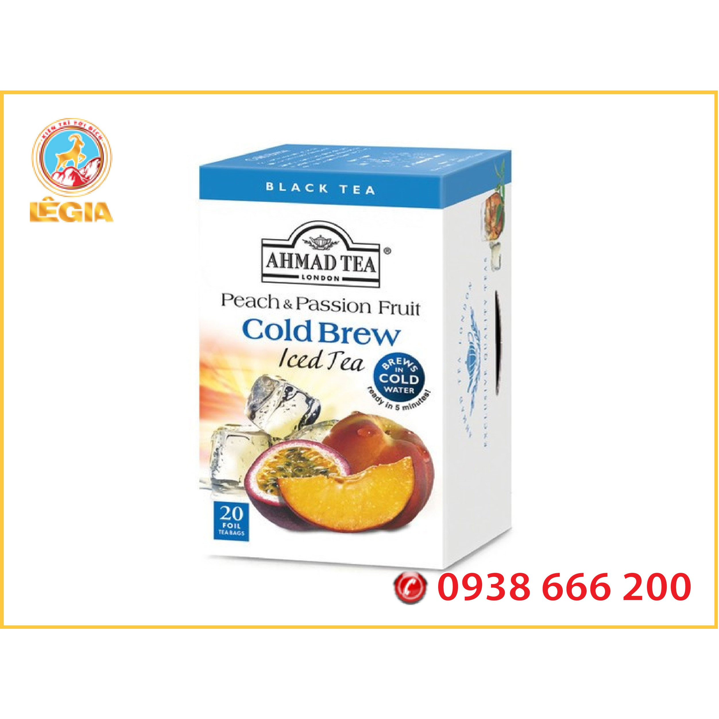 TRÀ AHMAD ĐÀO VÀ CHANH DÂY Pha Lạnh 40G