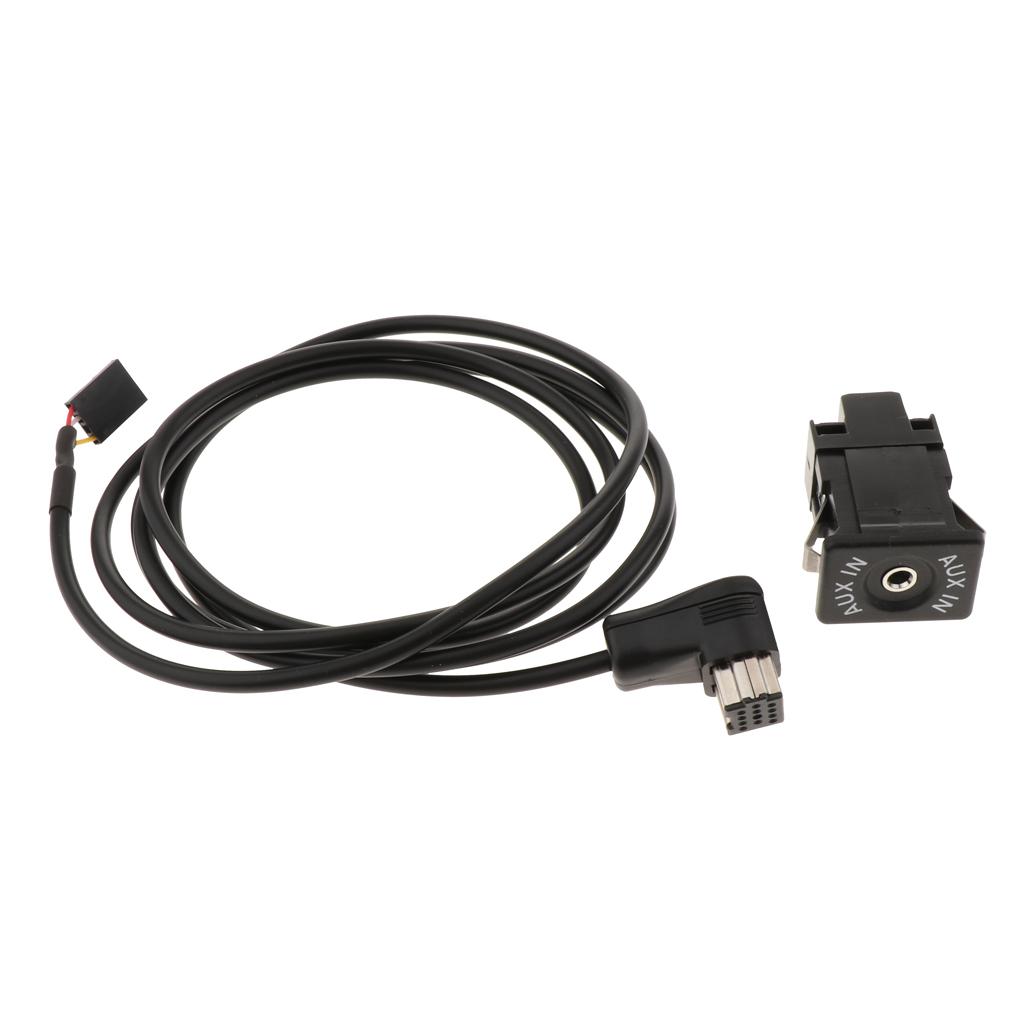 Car USB AUX Switch Socket with Wire Harness Cable Adapter for Pioneer