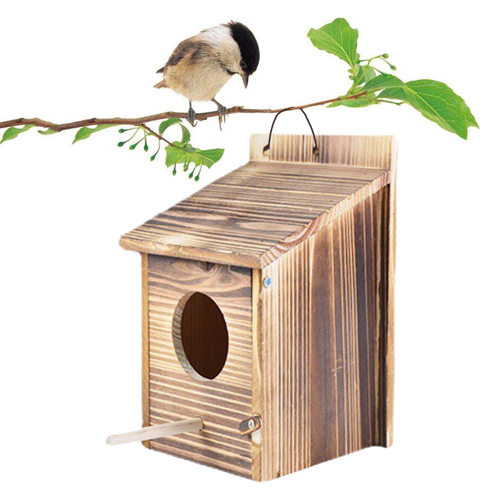 Rustic Wooden Bird House Outside Parrot Bird Breeding  Birdhouse