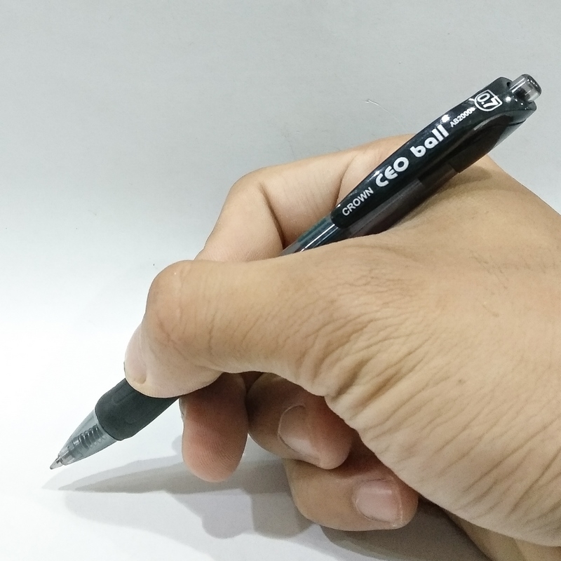 Bộ 2 Bút Bi Crown AB - 2000R (0.7mm, Mực Đen)