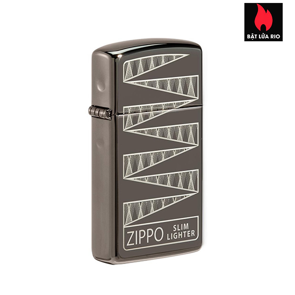 Bật Lửa Zippo 49709 – Zippo Slim Black Ice 65th Anniversary Collectible