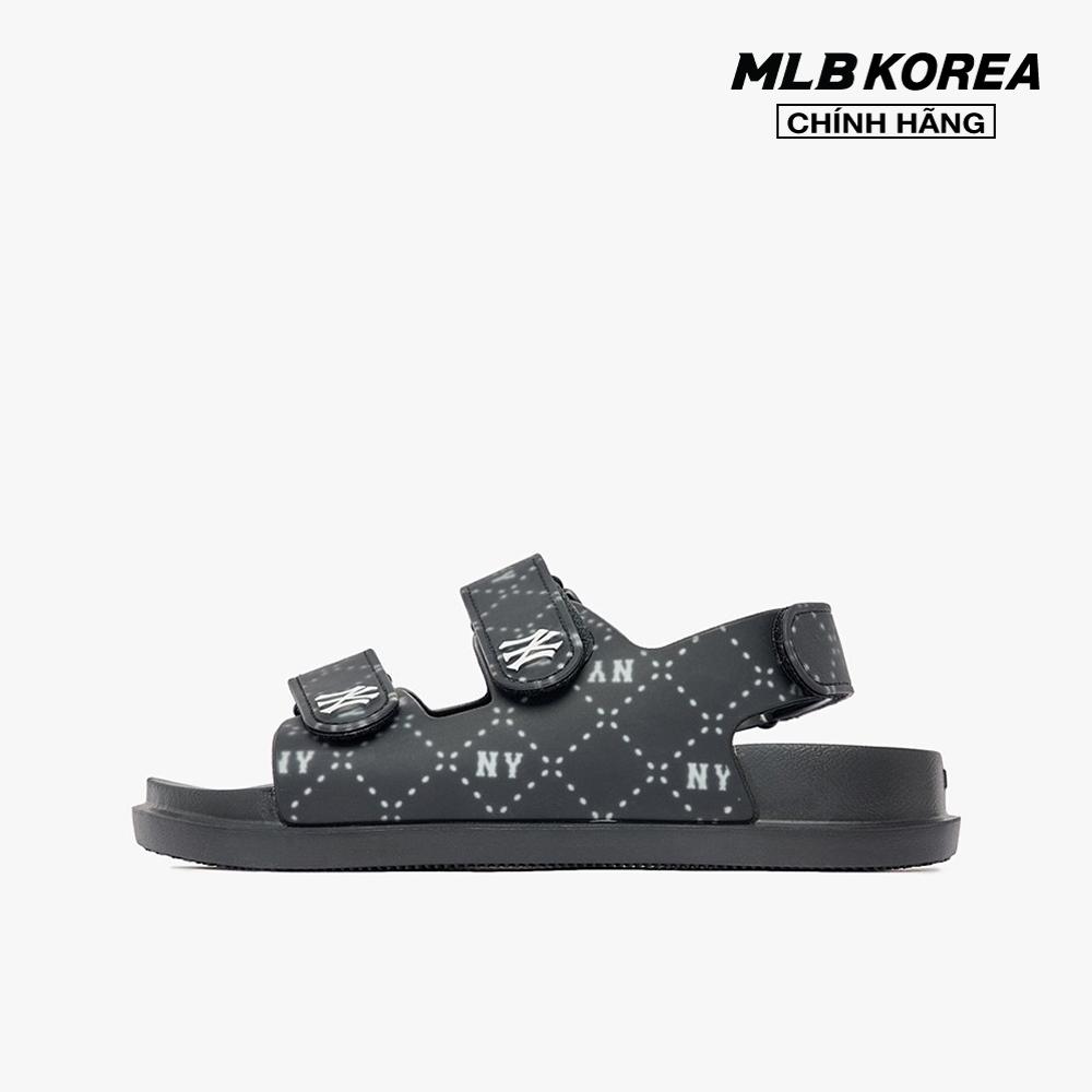 MLB - Giày sandals unisex đế thấp quai ngang Chunky Diamond Monogram 3ASDCSD33-50BKS