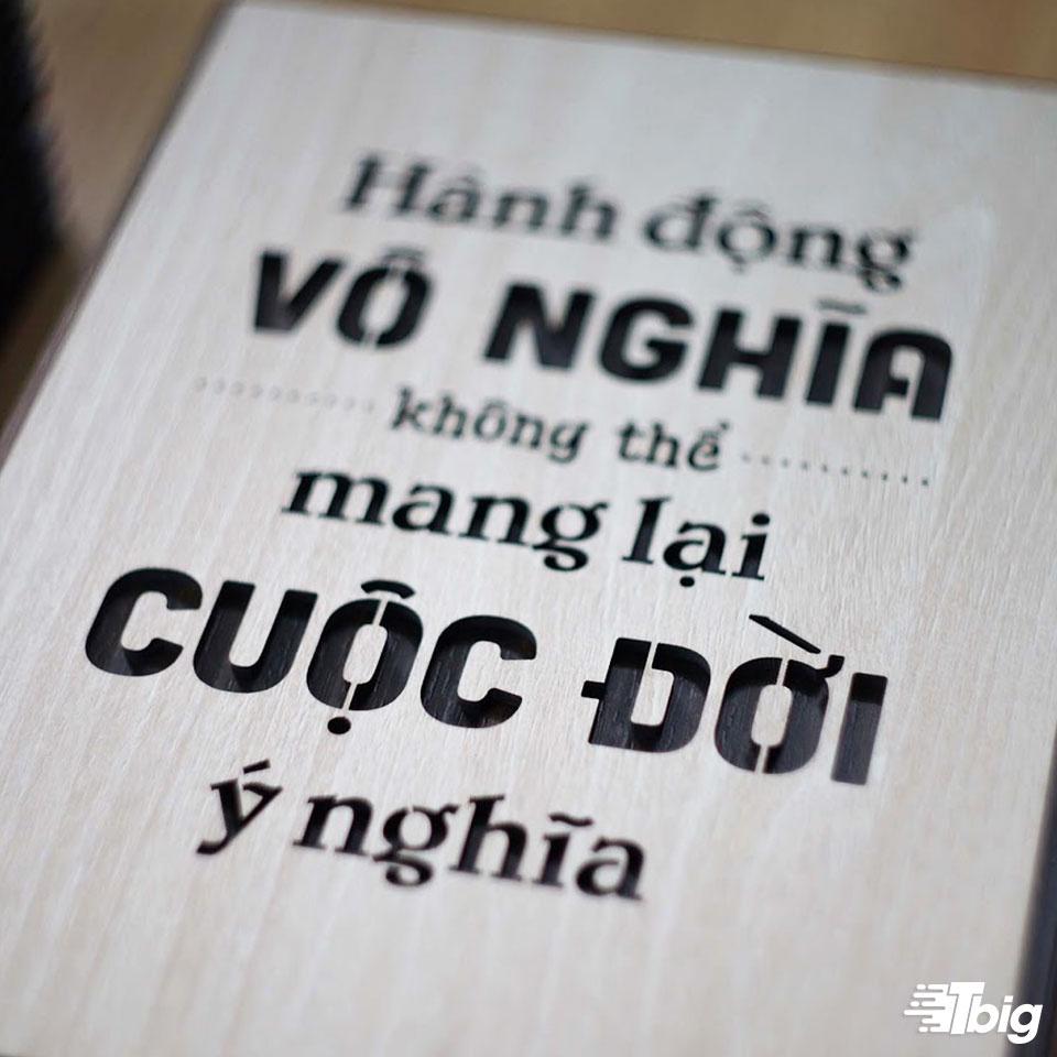 Tranh động lực TBIG117: Hành động vô nghĩa không thể mang lại cuộc đời ý nghĩa 20x27cm