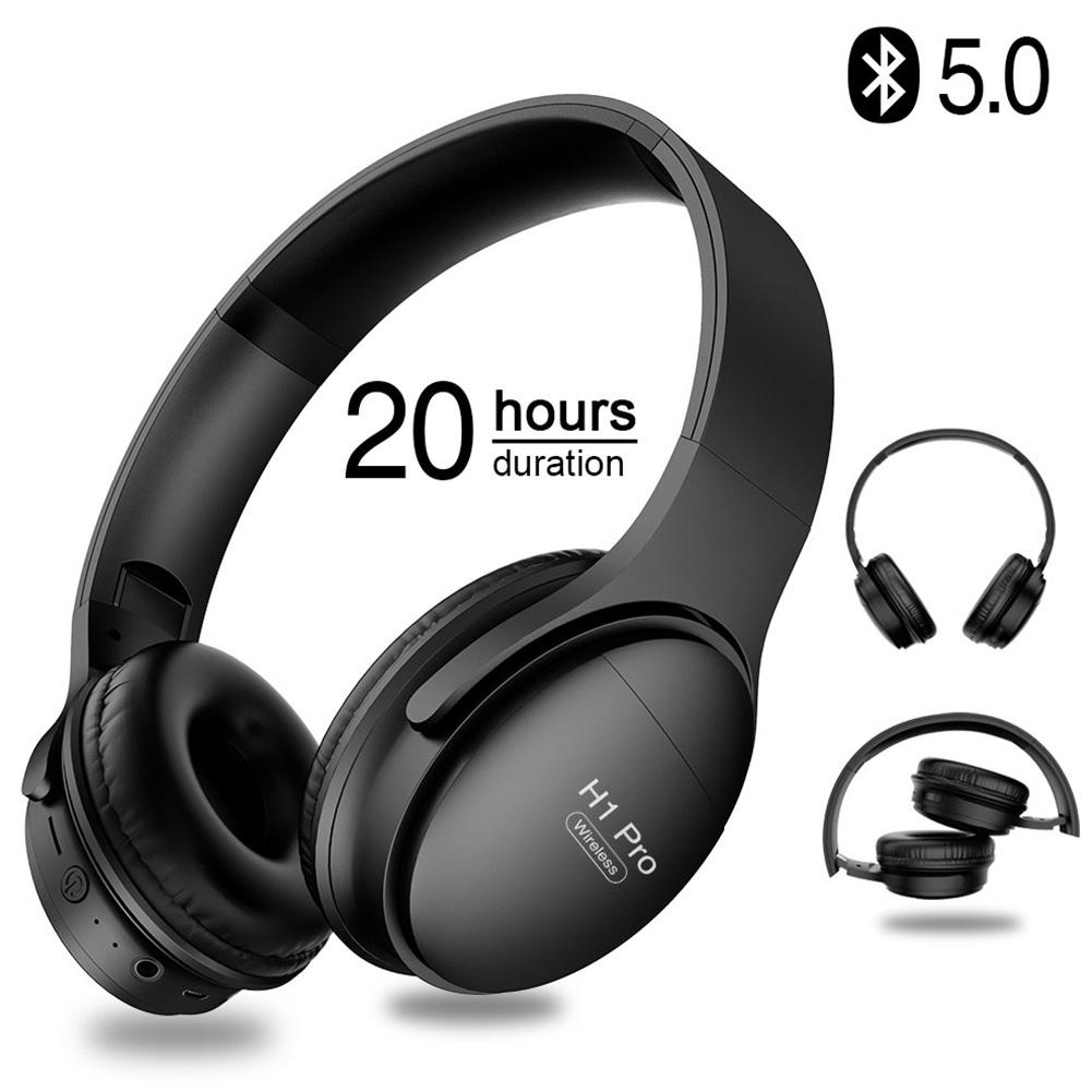 H1 Pro Tai Nghe Có Thể Gập Lại HiFi Stereo Tai Nghe Gaming Chụp Tai Với Micphone Cho Di Động XiaoMi Iphone Máy Tính Bảng Hỗ Trợ Thẻ TF