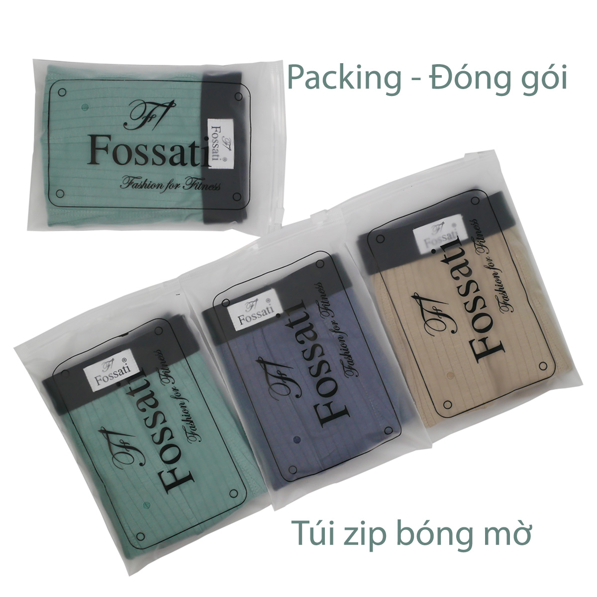 Quần lót nam boxer đùi cotton cao cấp đẹp gợi cảm Fossati Classic Rise co dãn 4 chiều màu xanh trẻ trung, vải 95% cotton 5% Spandex sọc dệt đẹp, may tôn dáng