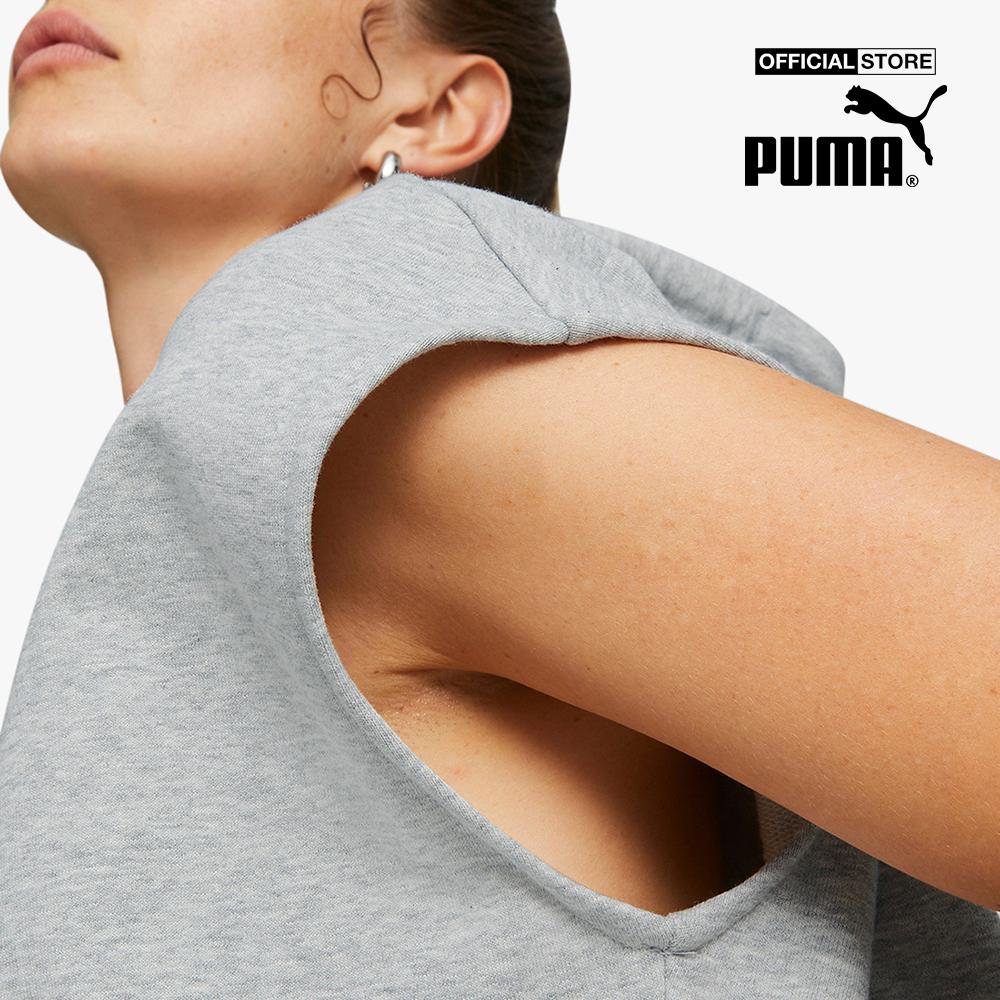 PUMA - Áo hoodie nữ sát nách Dare To Hooded Cropped Vest 535624