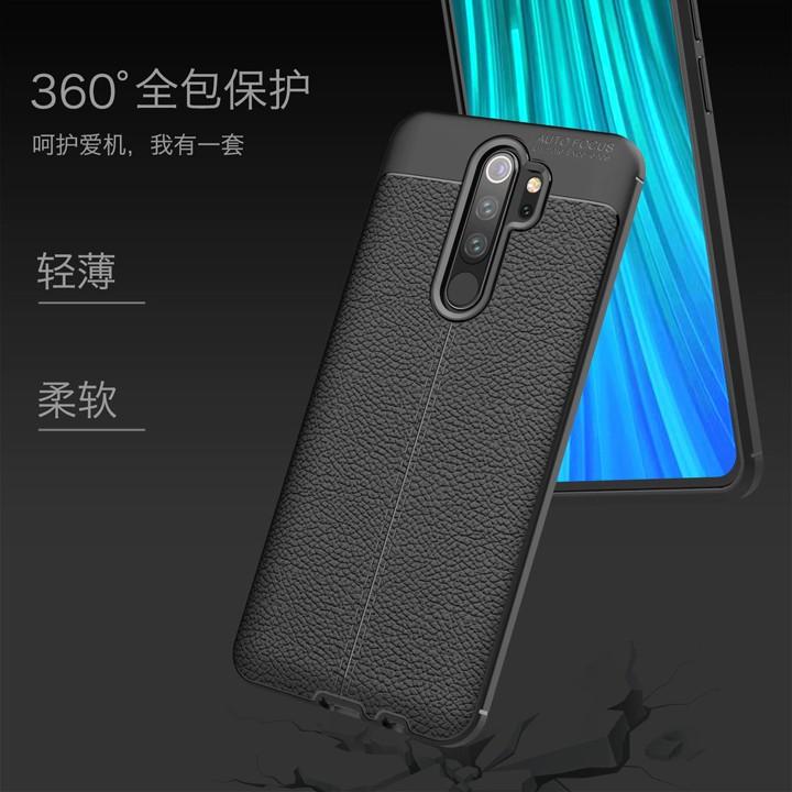 Ốp lưng Xiaomi Redmi Note 8 Pro Silicon giả da Auto Focus