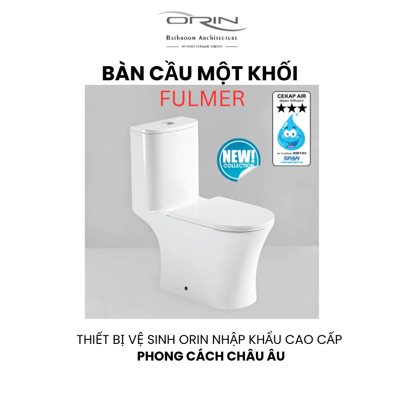 Bàn Cầu một khối nhập khẩu ORIN Fulmer