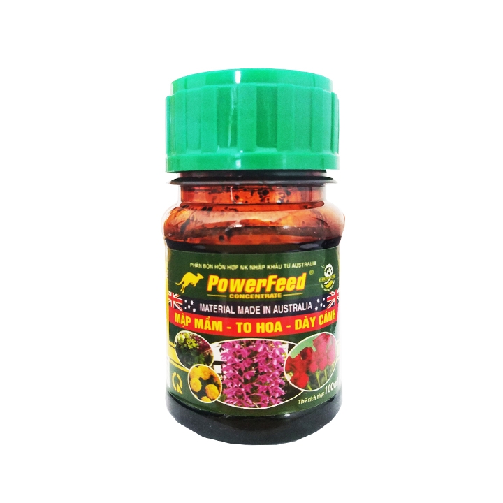 Phân bón hỗn hợp POWERFEED giúp mập mầm, to hoa, dày cánh - hủ 100ml