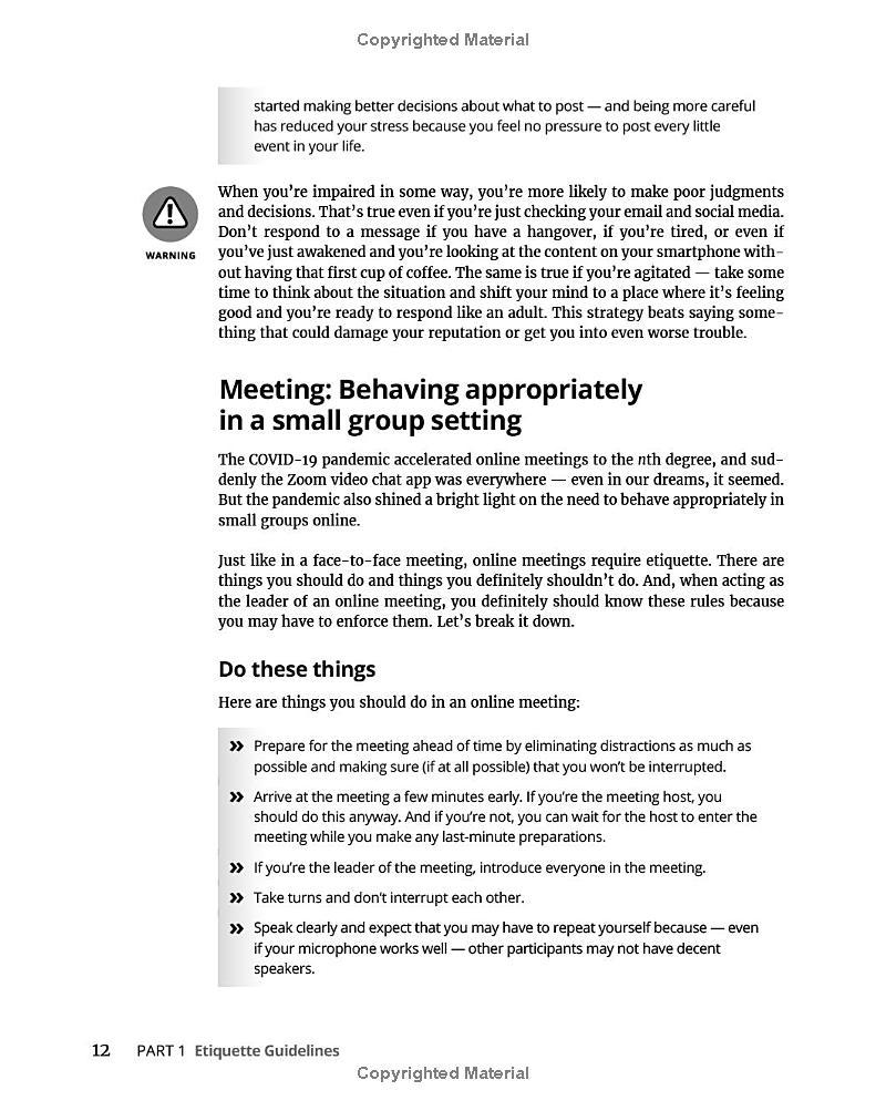 Sách ngoại văn: Digital Etiquette For Dummies