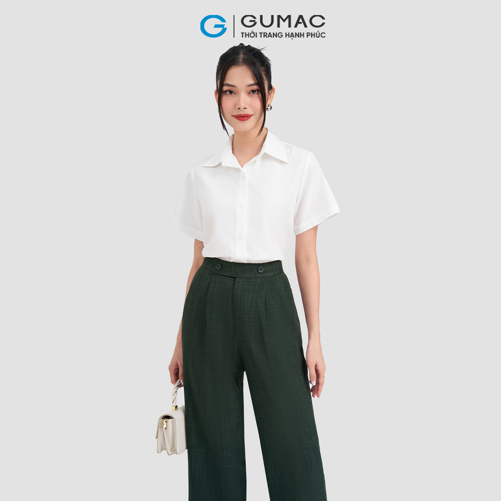 Quần culottes xếp ly thời trang GUMAC QC11003