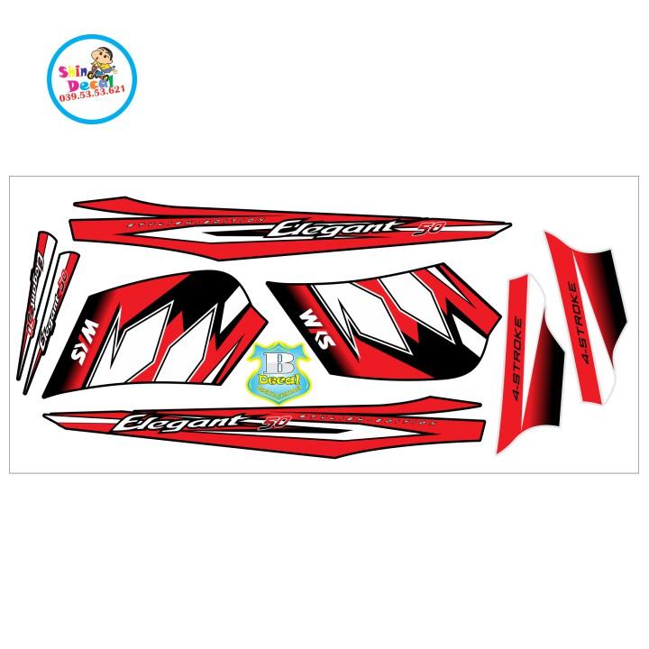 Tem xe elegant 50 2016 chế đỏ đen