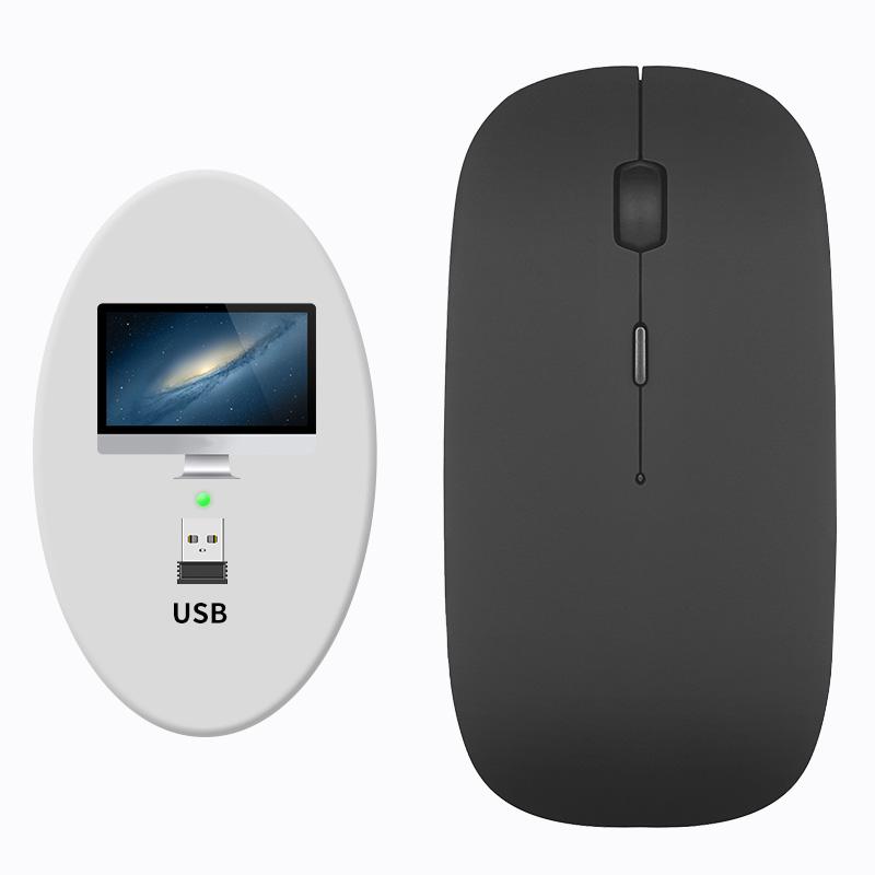 Mới Không Dây 2.4G Sạc Chuột Mini 3 Nút Im Lặng Kinh Doanh Chuột Văn Phòng 4 Chiều Bánh Xe Di Chuyển 1600 độ Phân Giải Dpi