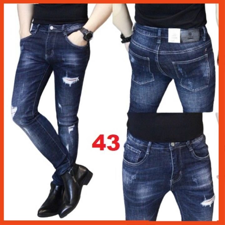 Quần jean nam chất jean co giãn, quần bò nam mẫu mới thời trang cao cấp ms43