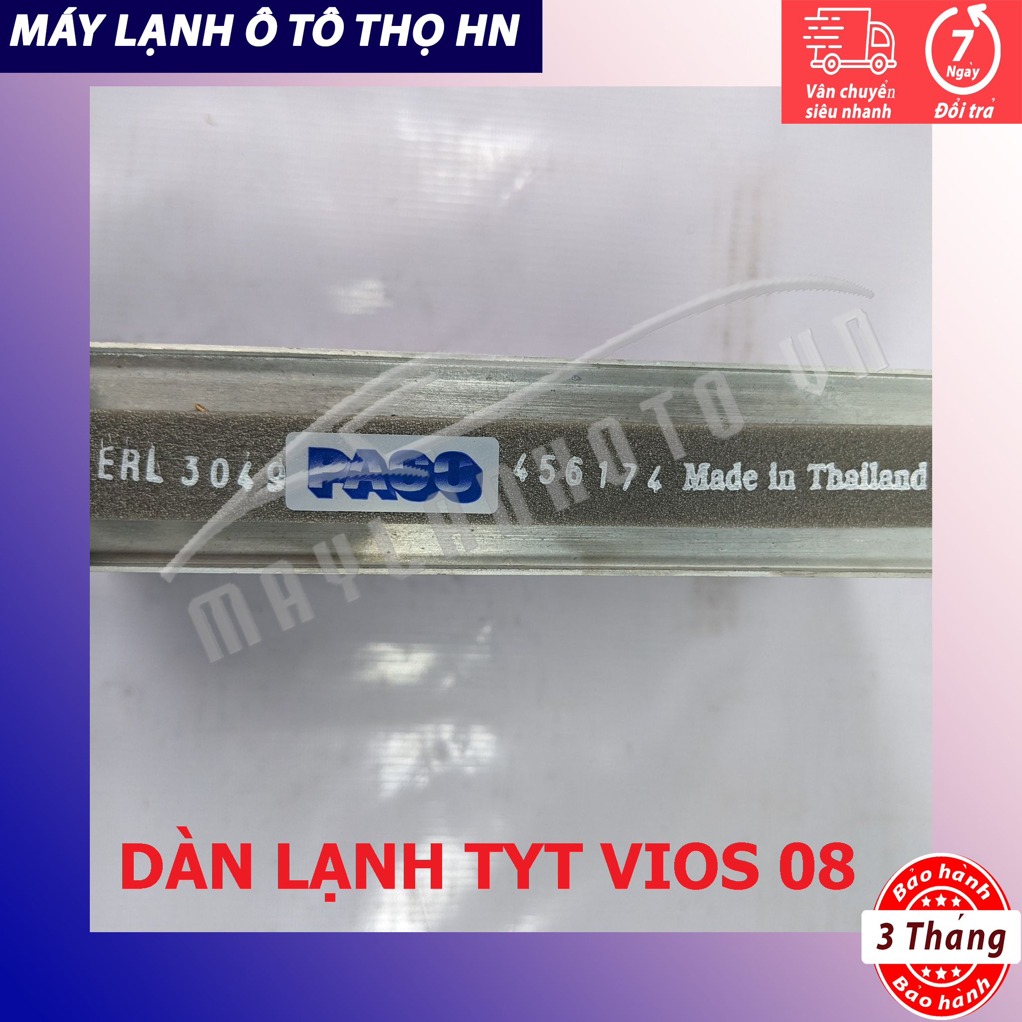 Dàn (giàn) lạnh Toyota Vios 2008 Hàng xịn Thái Lan (hàng chính hãng nhập khẩu trực tiếp)
