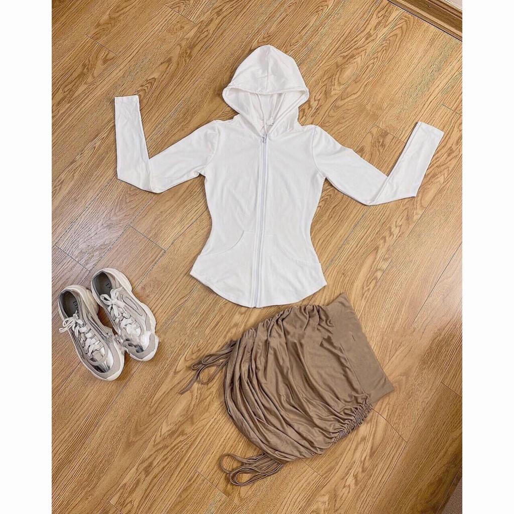 áo khoác thun nữ , ôm body, co dãn