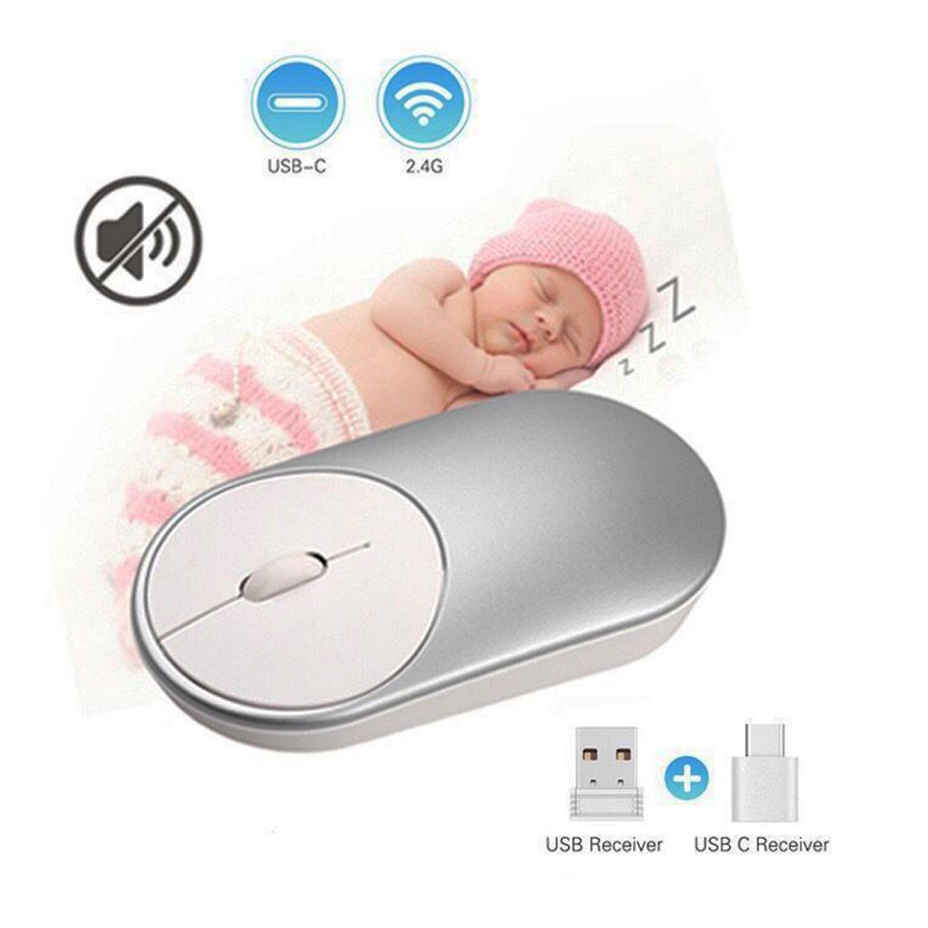 2.4G Rechargeable 2.4G USB Type-c Wireless Mouse Noiseless Gaming For Laptop