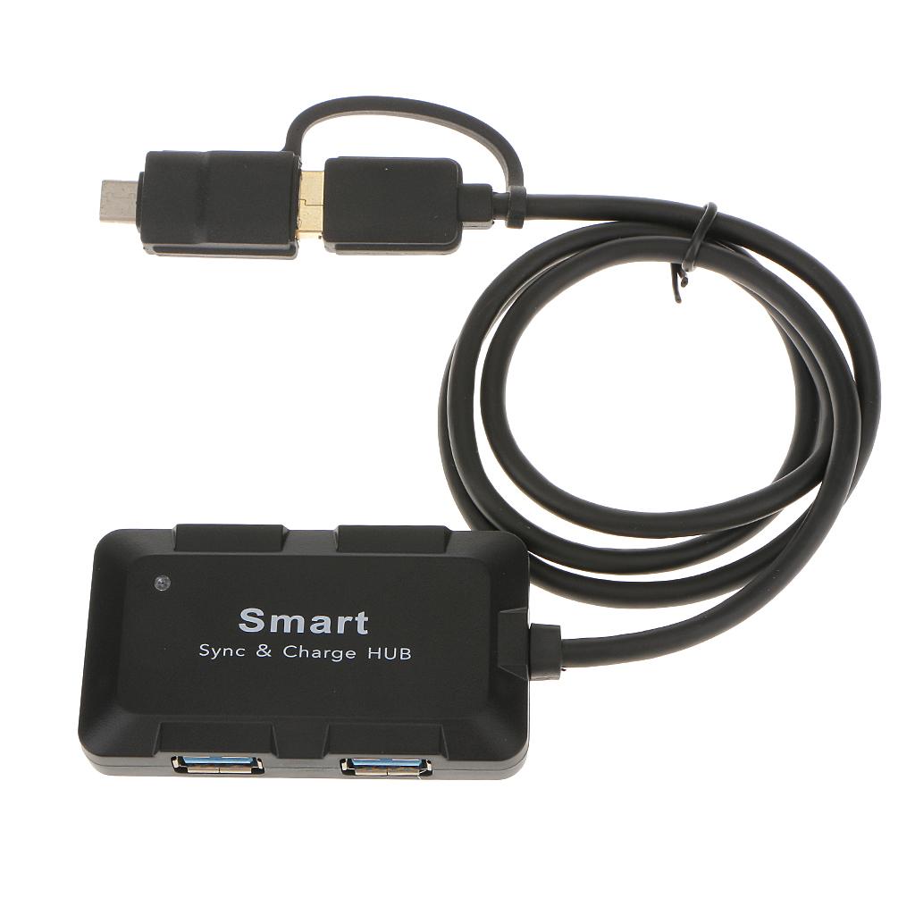 Type C to USB 3.0 4 Port HUB Adapter Fast Speed for Macbook Android Google