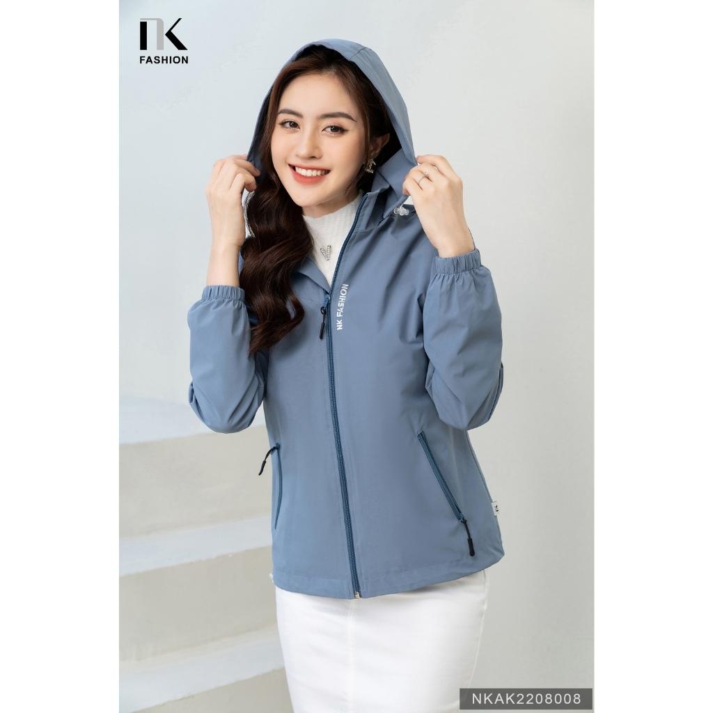 Áo Khoác Gió Nữ Cao Cấp NK FASHION Chất Liệu Nhập Hàn Không Nhăn, Chống Gió Tuyệt Đối NKAK2208008