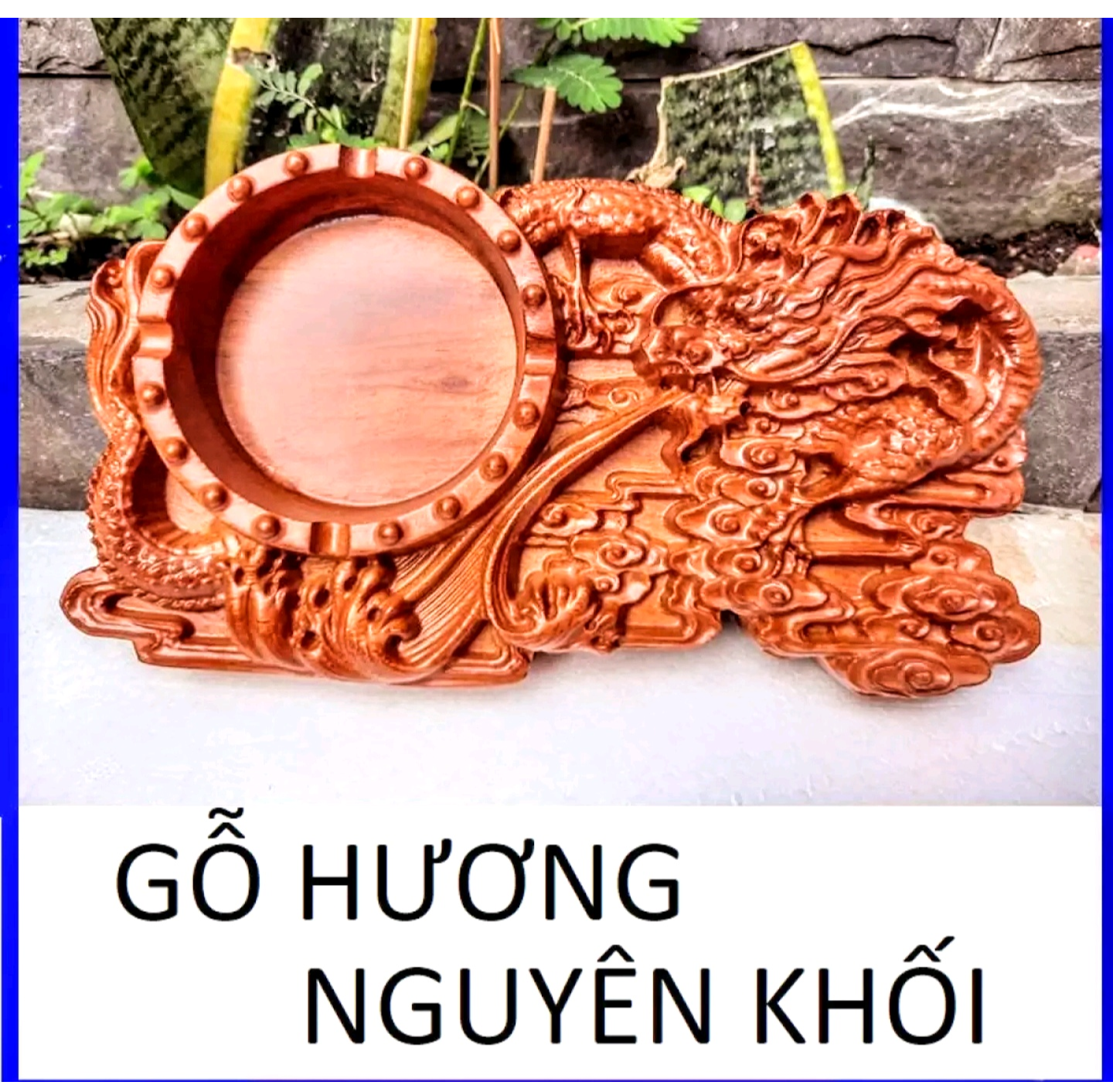 GẠT TÀN ĐỂ BÀN KHẮC HÌNH RỒNG LÀM TỪ GỖ NGUYÊN KHỐI CỰC ĐẸP MẪU MỚI HÀNG CHUẨN GIÁ RẺ