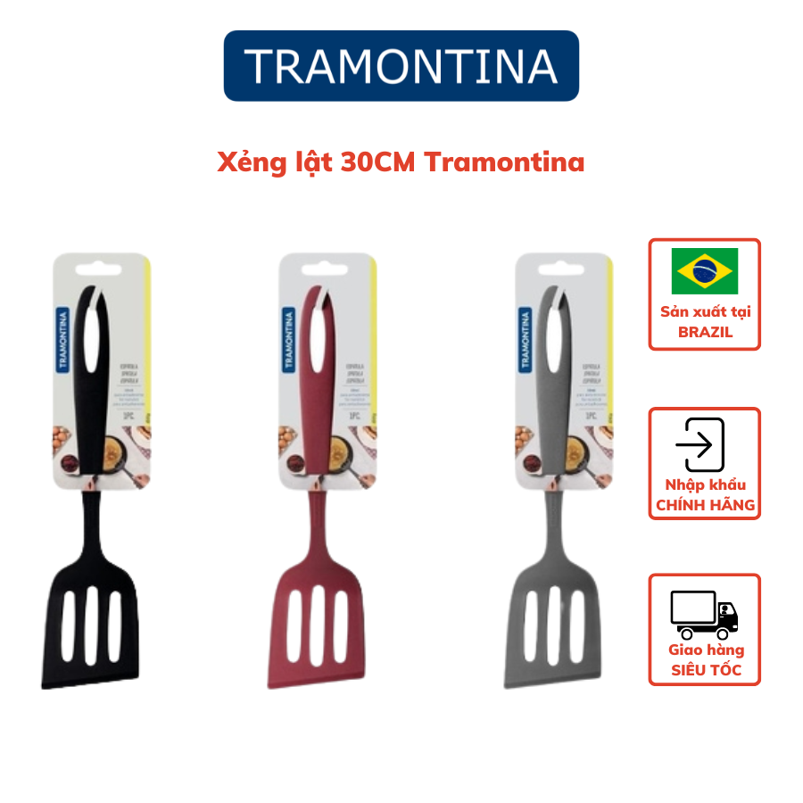 Xẻng Lật Thức Ăn Xẻng Xào Tramontina 30cm Chất Liệu Nhựa PA An Toàn Chịu Nhiệt Nhập Khẩu Brazil