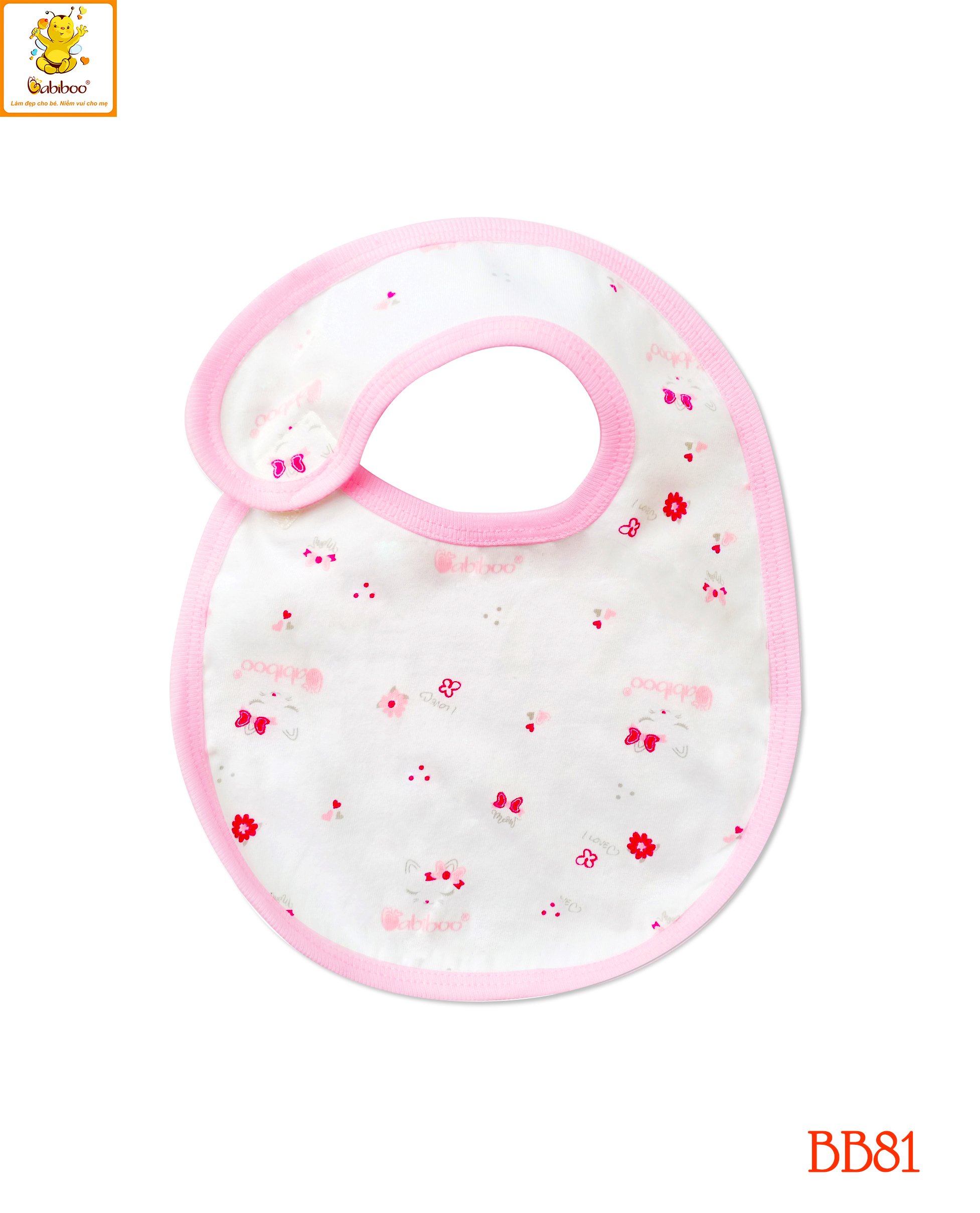 Yếm ăn dặm BABIBOO khăn yếm cho bé ăn dặm, vải cotton 2 lớp BB81