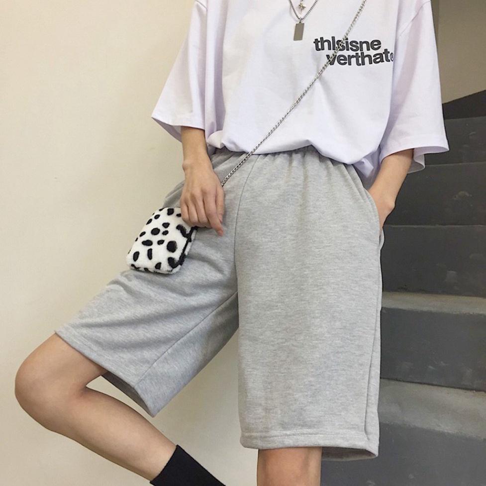 Quần short nam nữ Unisex THUN BASIC , Quần Đùi Nam Nữ Sooc Thun Thể Thao Q31