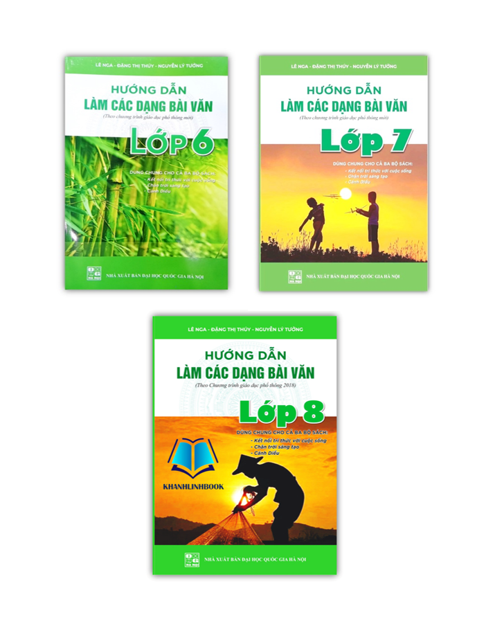 Sách - Combo 3 cuốn Hướng dẫn làm các dạng bài văn lớp 6 + 7 + 8