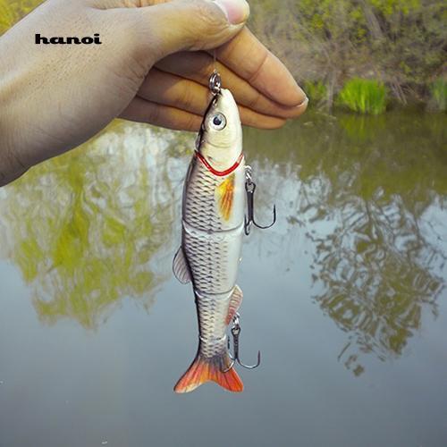 Mồi giả câu cá 5 khúc có lưỡi câu