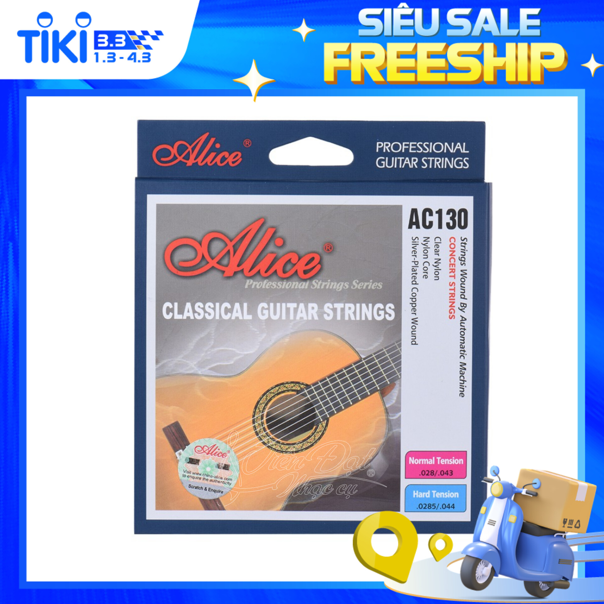 Bộ Dây Đàn Guitar Classic Alice AC130 - Hàng Chính Hãng