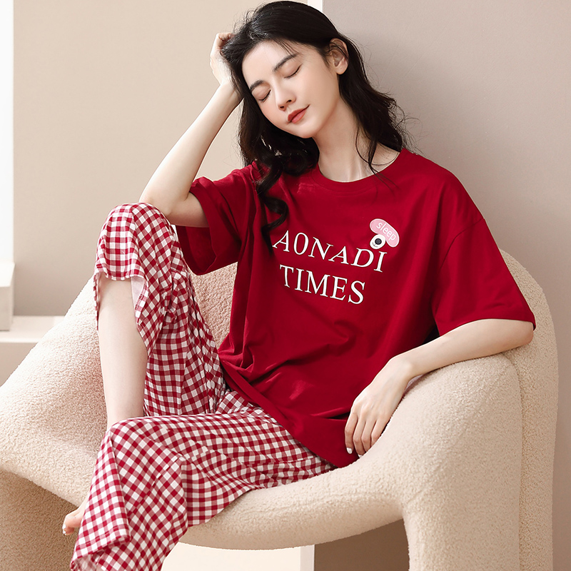 Bộ mặc nhà cotton tay ngắn quần lỡ 6111