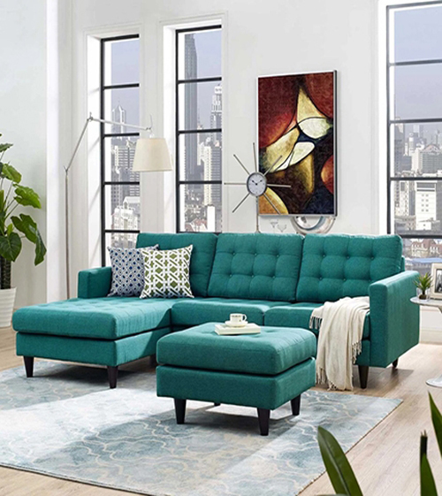 GHẾ SOFA GÓC L CORNER HERTON TURQUOISE SFG11