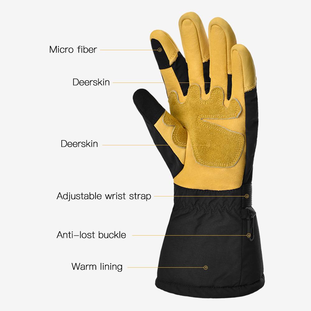 Snow Ski Gloves Windproof Winter Gloves Thermal Gloves Outdoor Warm Mittens Warm Full-Finger Mittens
