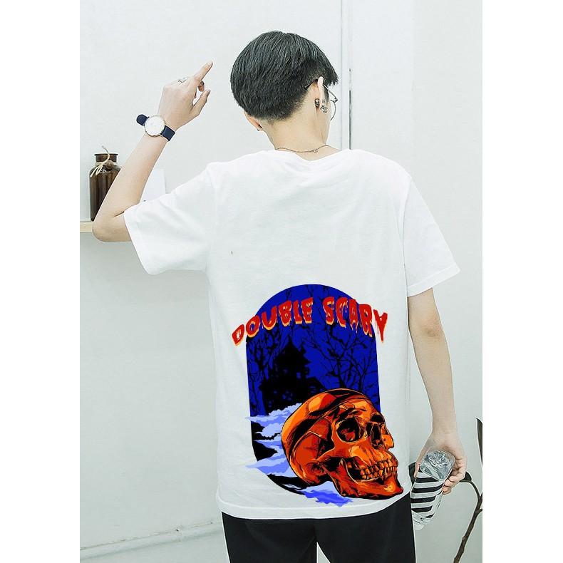 Áo thun Halloween đầu lâu Unisex cực chất