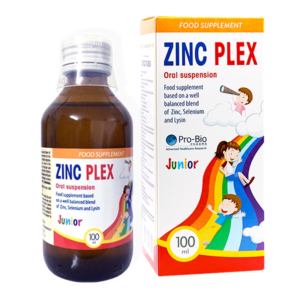 Siro bổ sung Kẽm ZINC PLEX 100ml nhập khẩu từ Ý – Tăng Đề Kháng, Kích Thích Tiêu Hóa, Giúp Trẻ Ăn Ngon Miệng