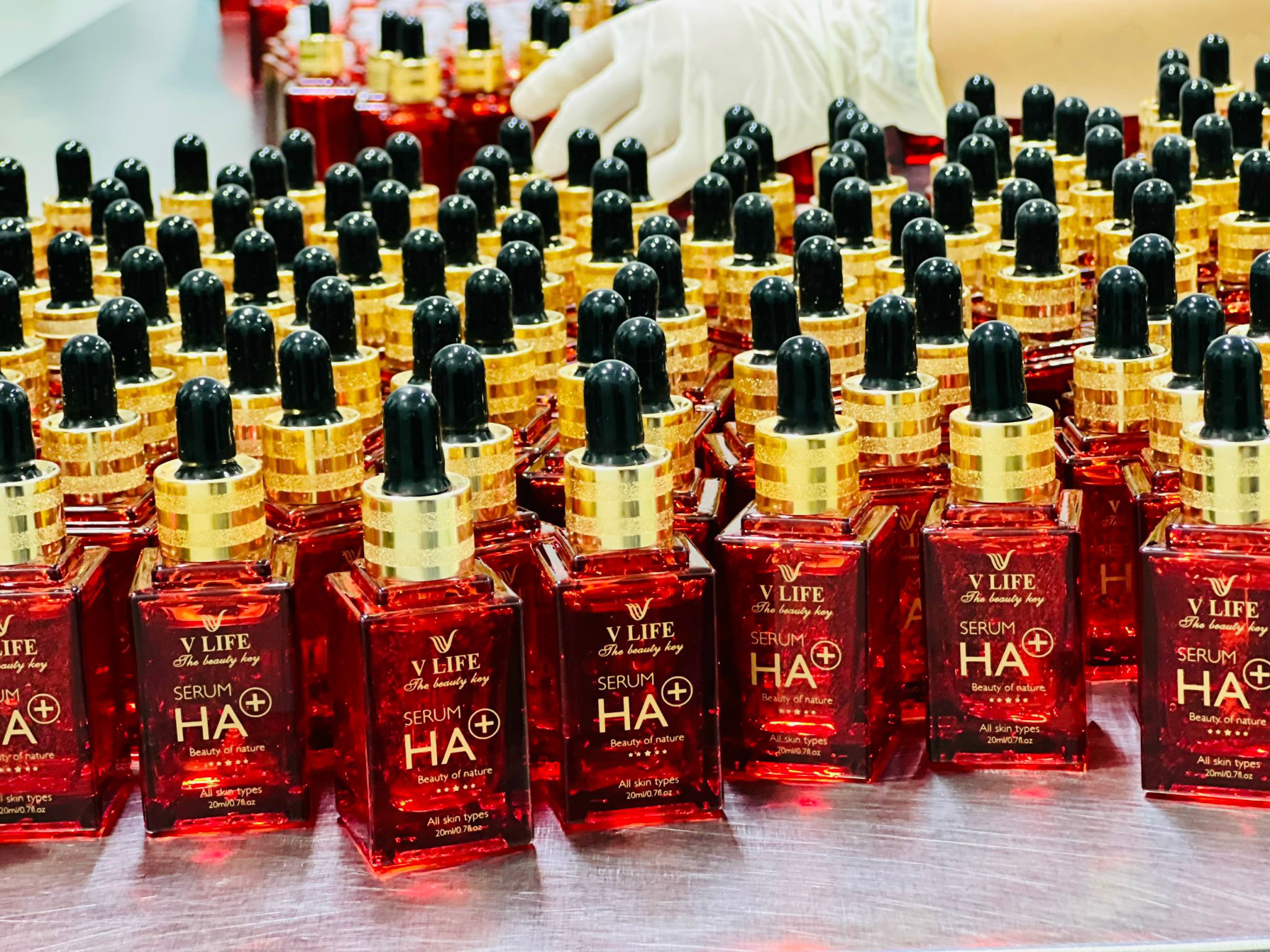 Serum ha+ V LIFE - Cấp nước, dưỡng ẩm, phục hồi da hư tổn. Tặng sữa rữa mặt sinh học V LIFE Biological 30ml