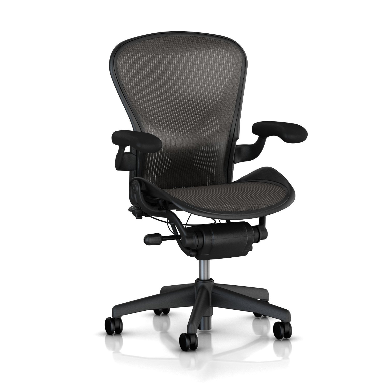 GHẾ AERON CỦA HERMAN MILLER, GHẾ CÔNG THÁI HỌC, GHẾ VĂN PHÒNG, BẢN MÀU ĐEN- KHUNG NHỰA.