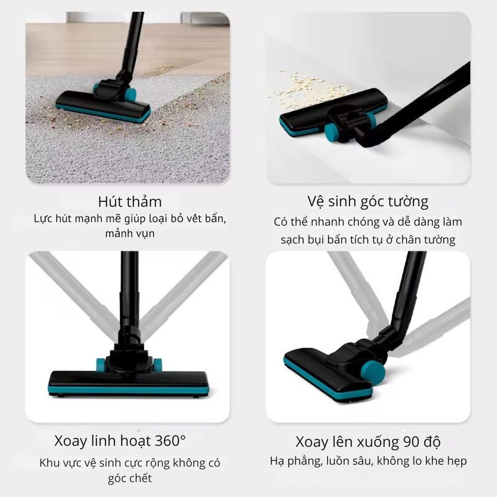 Máy Hút Bụi Cầm Tay Kachi MK439 – Lực Hút Mạnh 15.000Pa, Gọn Nhẹ, Hiệu Quả Tối Ưu - hàng chính hãng