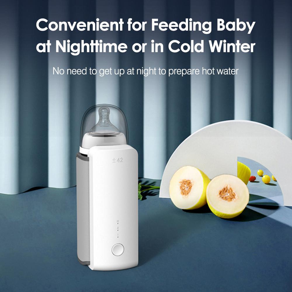 Portable Wireless Baby Bottle Warmer Travel Milk Heater Warmer for Breastmilk Formula Milk Bag Built-in Battery with USB