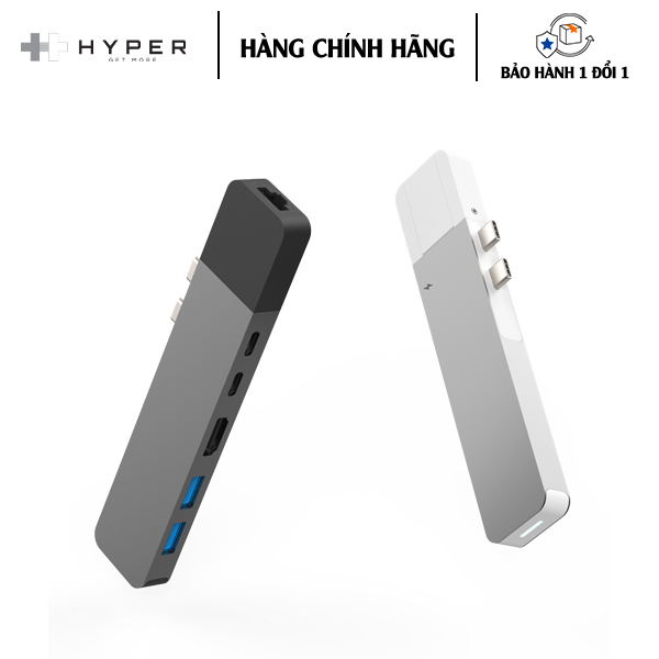 Cổng Chuyển HyperDrive NET 6-in-2 Hub Cho USB-C MacBook Pro 2016/2017/2018 - Hàng Chính Hãng