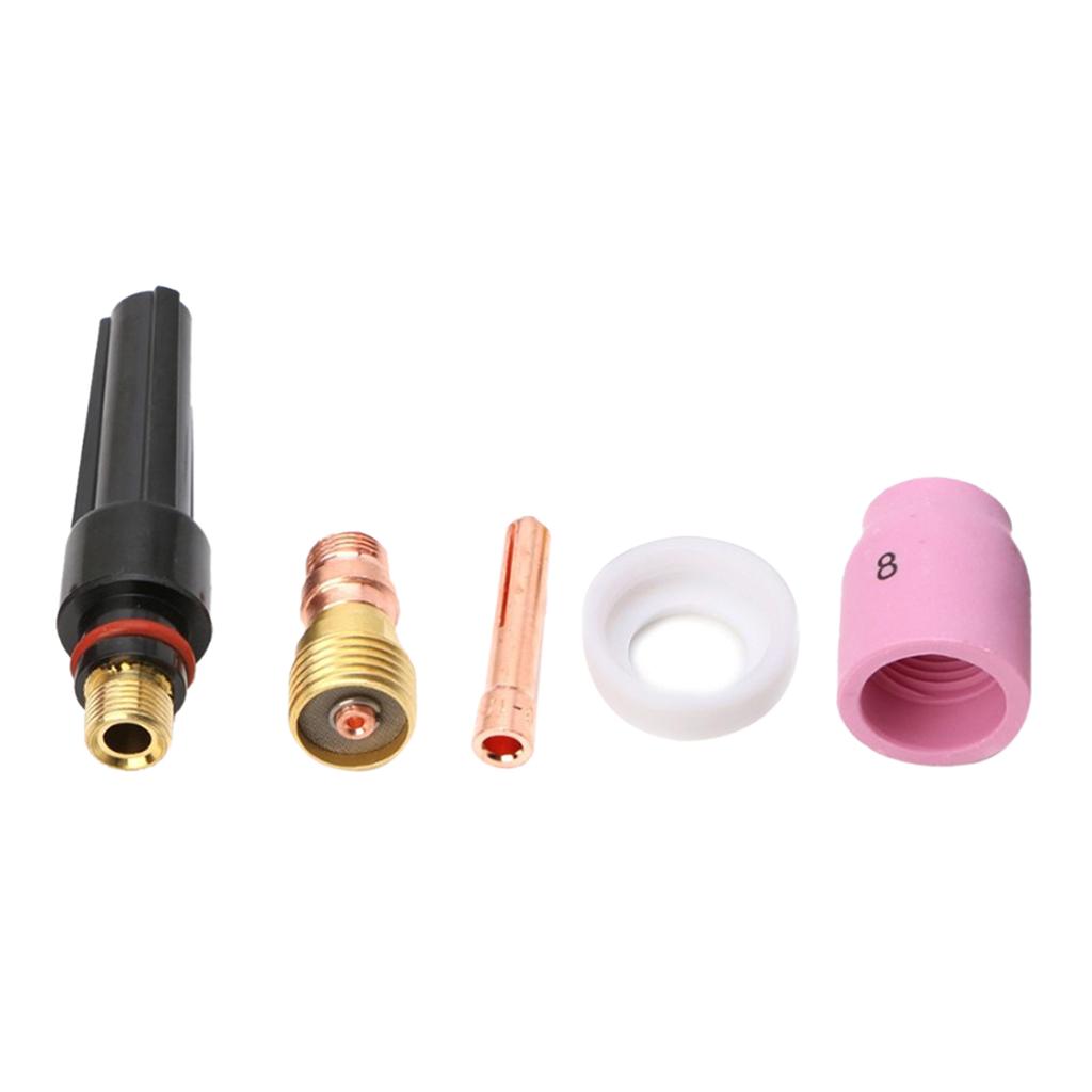 5x Hàn Tig Đèn Pin Sơ Khai Cốc Khí Collet Thân Ống Kính Bộ Cho Hàn Tig Wp 17 18 26