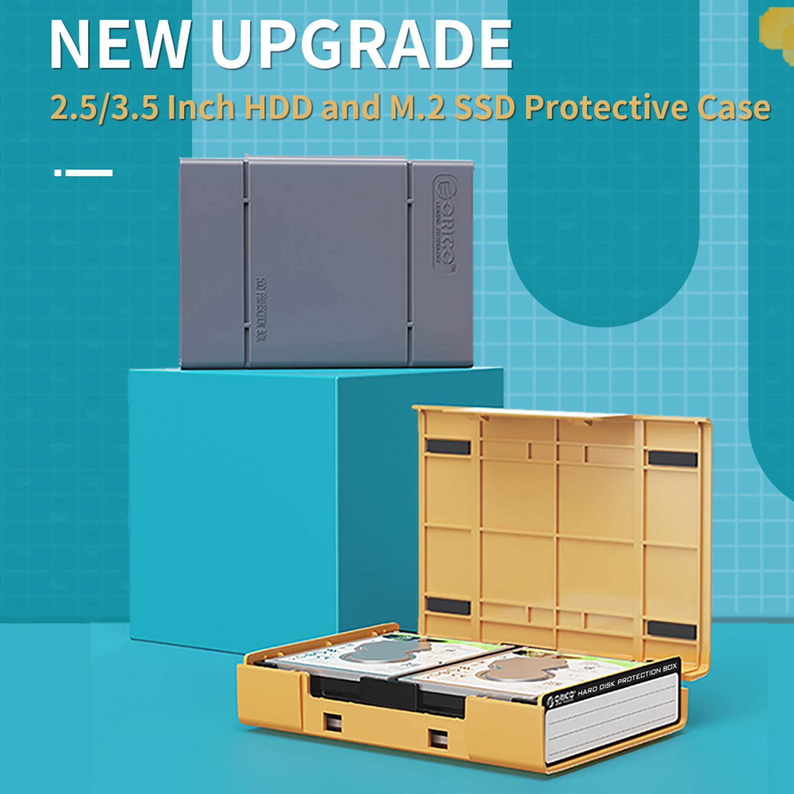 Hard Drive Case with Label Universal Portable for 3.5"/3.5" Hard Drive Disk