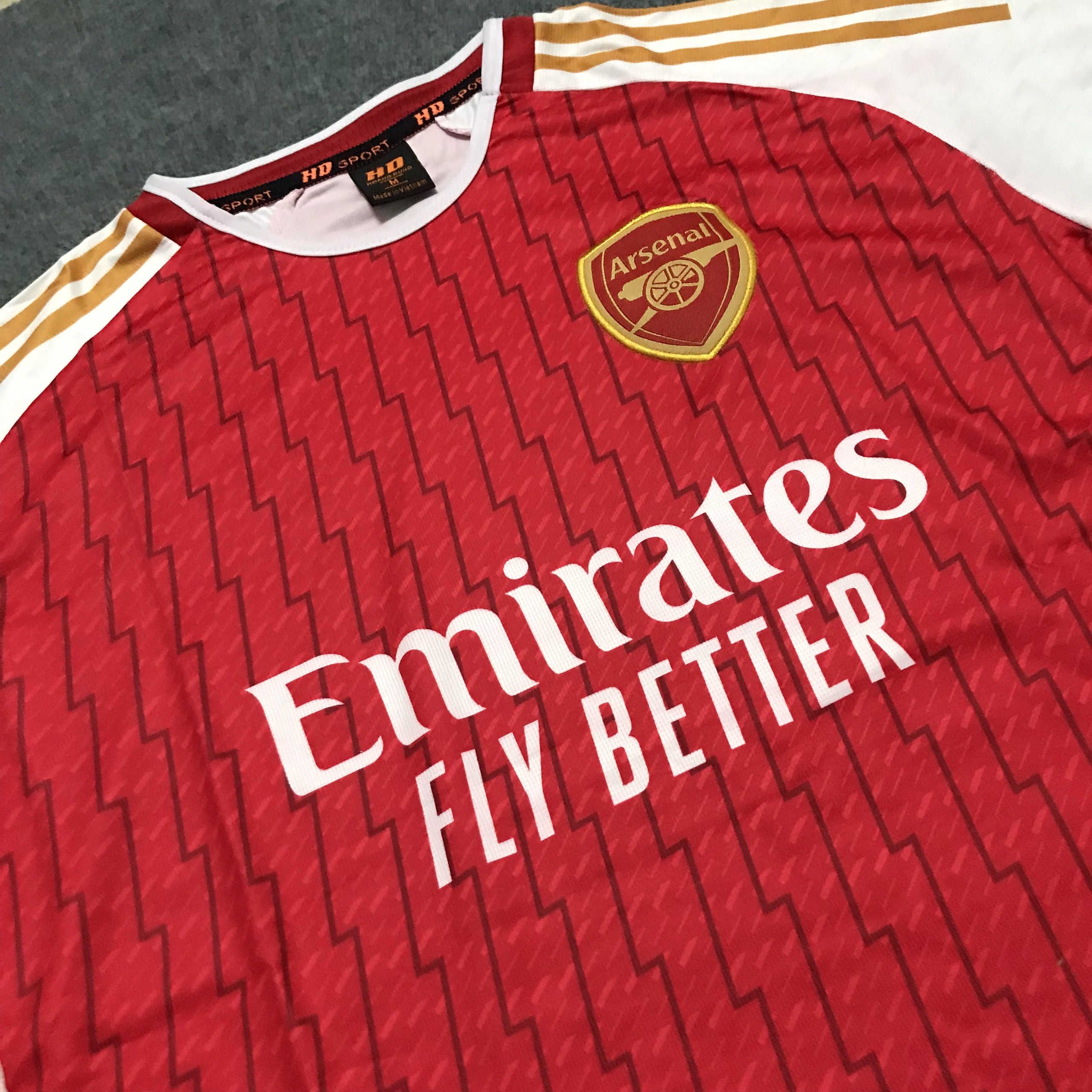 Bộ bóng đá gai mè thái Arsenal cao cấp
